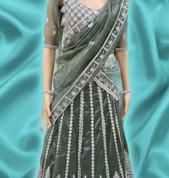 Lehenga turqoiseblauw