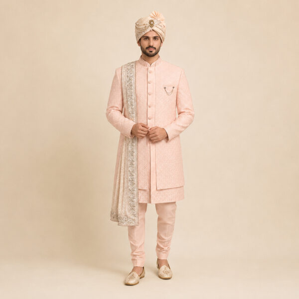 Sherwani salmon