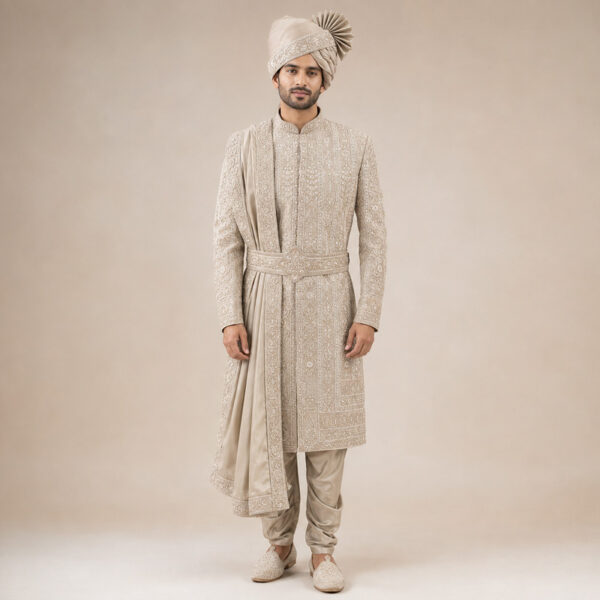 Sherwani cream deluxe