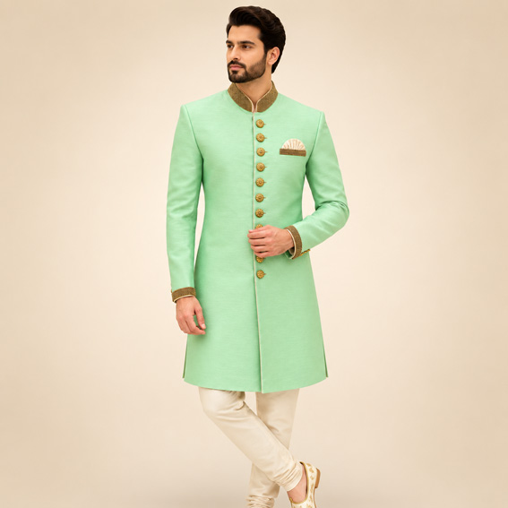 Sherwani minty green